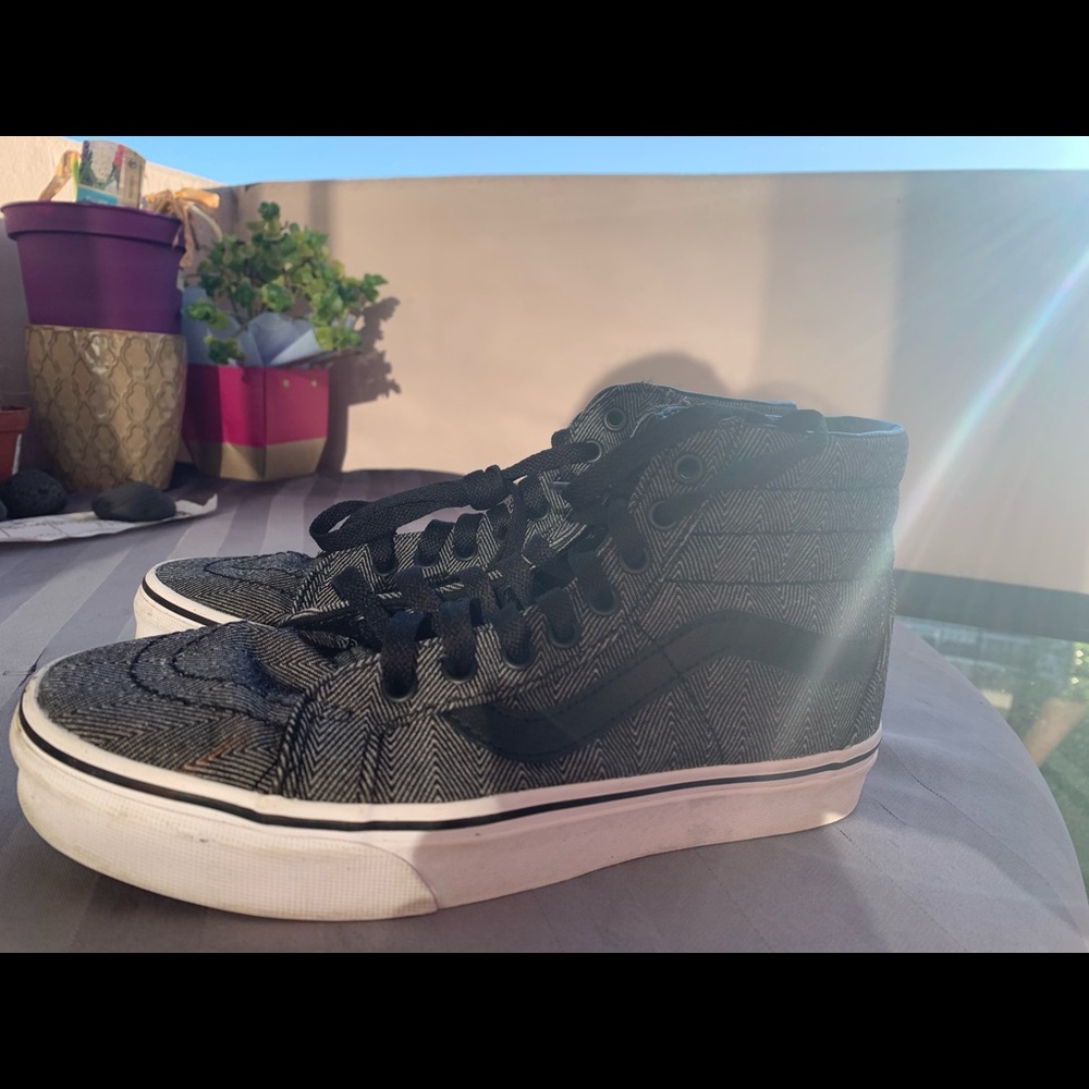 Gray black vans